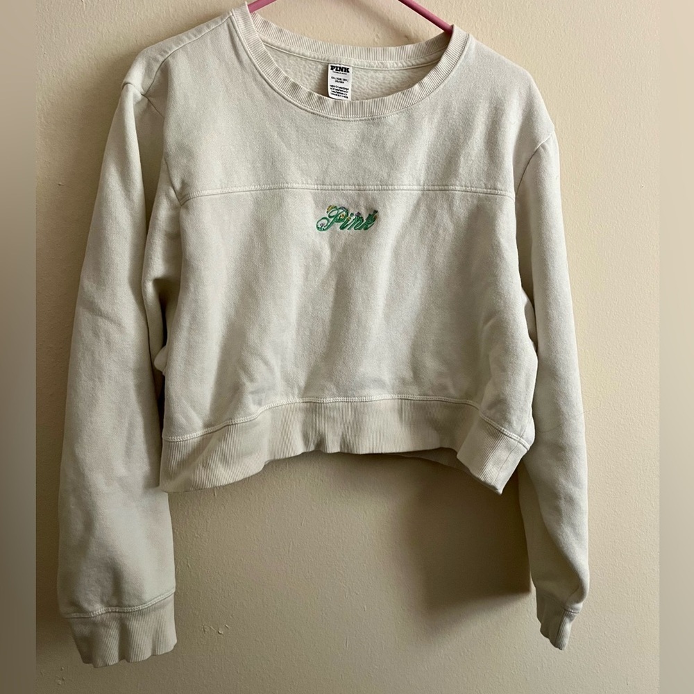 PINK Cropped Crewneck - Picture 2 of 6